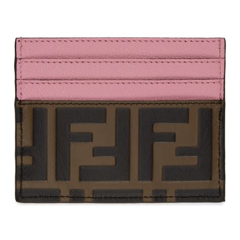 fendi pink card holder|vintage Fendi card holder.